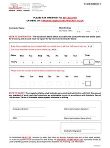contractor timesheet