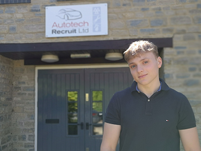 Dylan’s work experience at Autotech Recruit 2 Dylan standing in from of the Autotech Recruit office