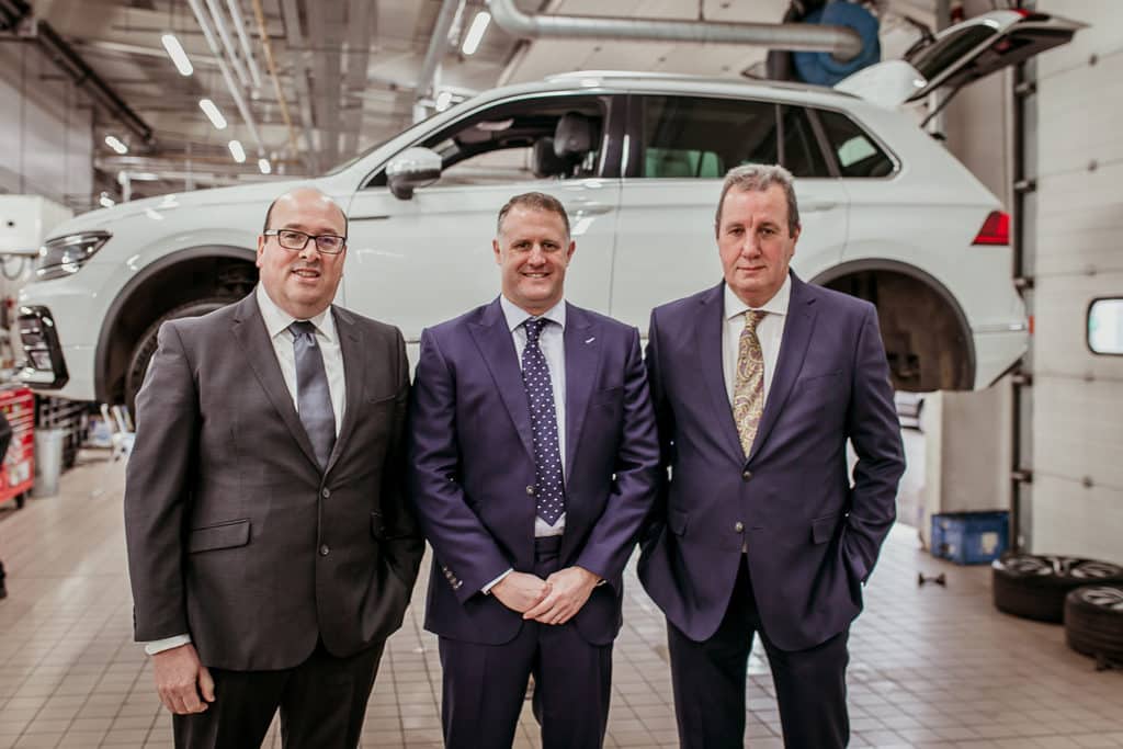 Gavin White, CEO (middle) with Simon King, Managing Director of Autotech Recruit (left) and Stephen Kirk, Managing Director of Autotech Training and Autotech Apprentice