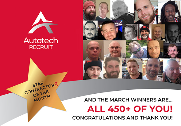 Autotech Recruit Star Contractors of the Month - March 2020