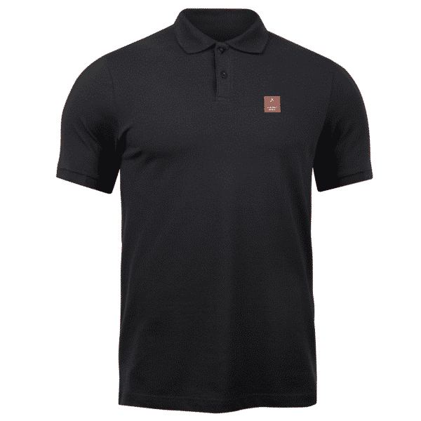 Autotech Recruit branded black polo shirt with red Autotech Recruit logo over the left breast