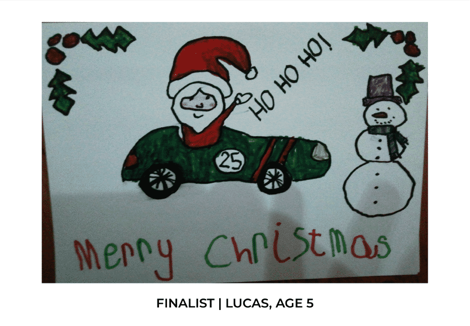 Lucas' Christmas card design