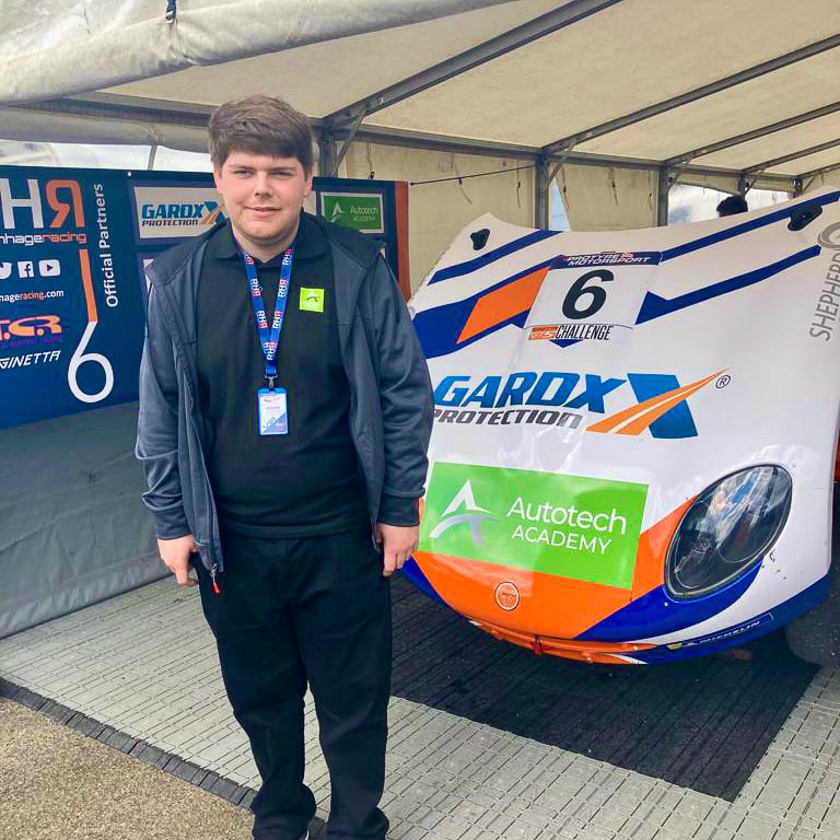 Our competition winner Ben at Ginetta GT5