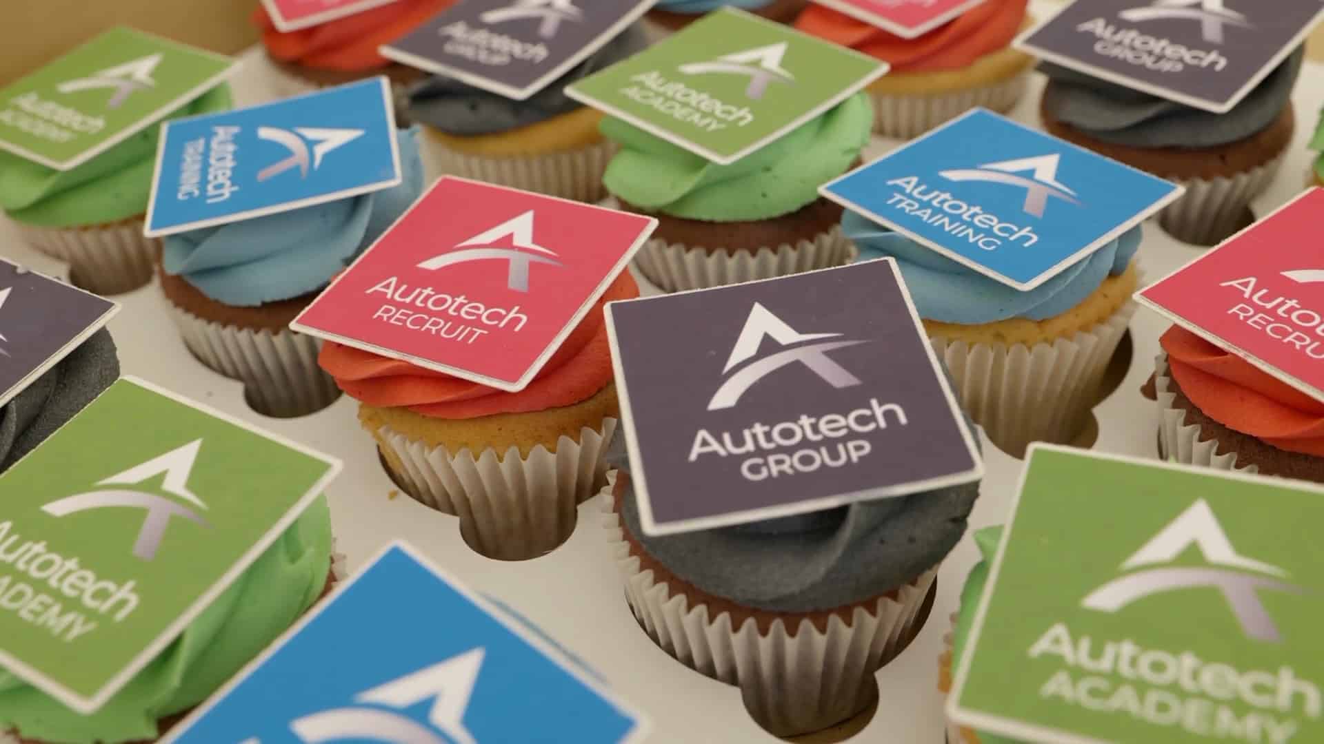 Image of Autotech Group branded cupcakes given out at our Family Fun Day