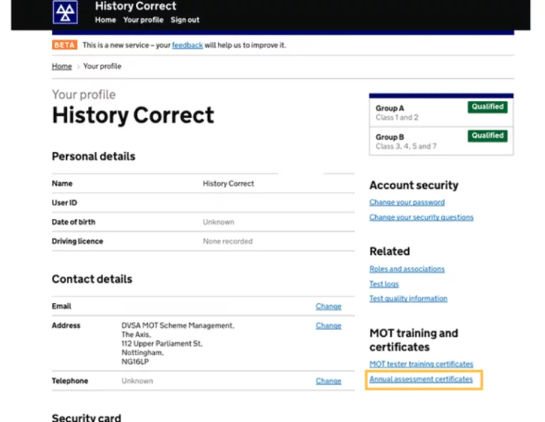 MOT Annual Training Records Need To Be Completed